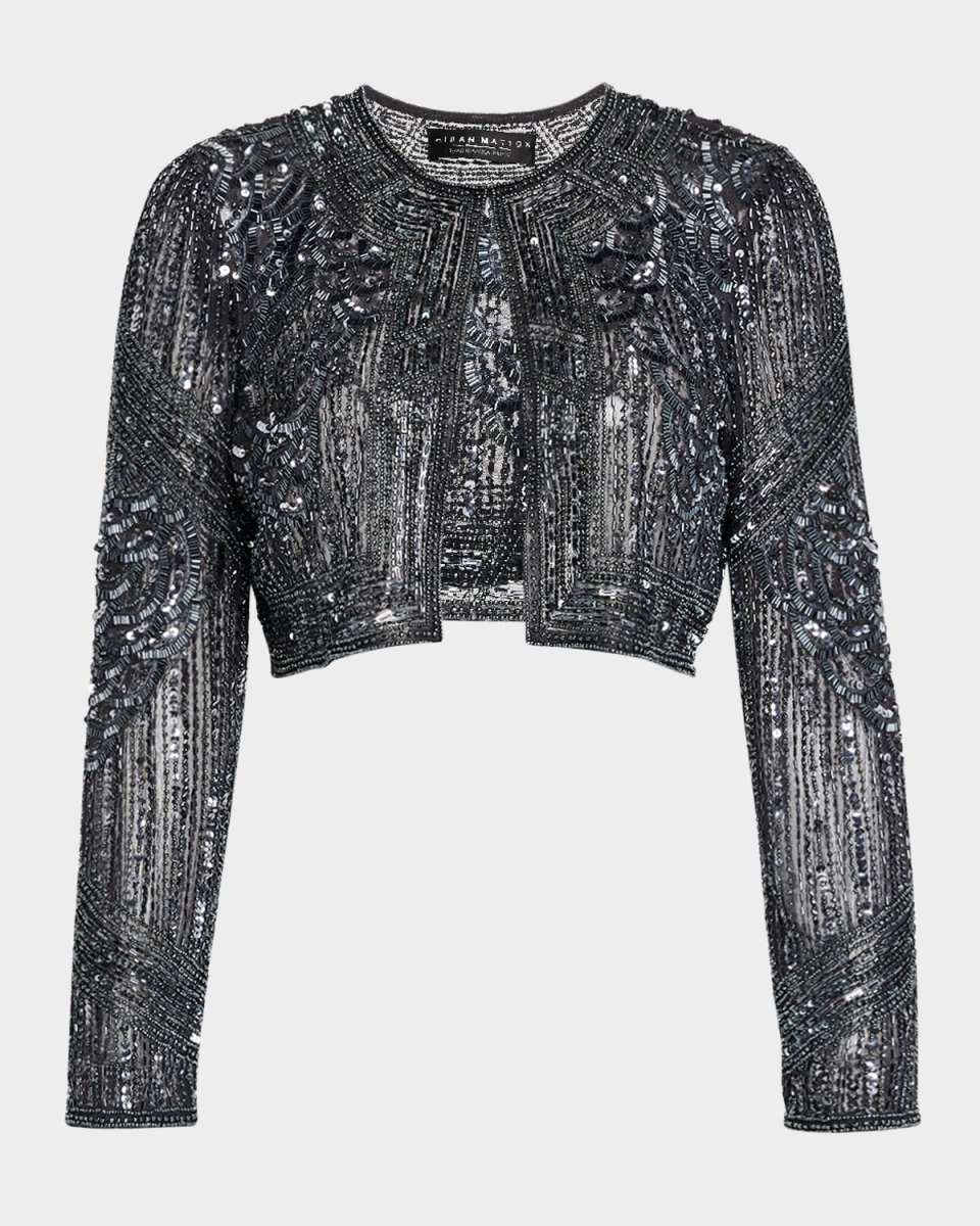 Cropped Bead & Sequin Jacket